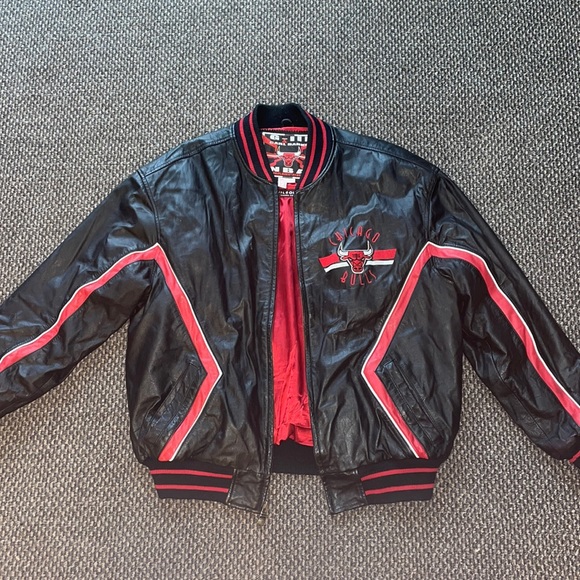 超希少　70s chicago bulls leather blouson VTG CHICAGO BULLS LEATHER JACKET SIZE L STARTER JORDAN